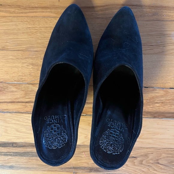 Vince Camuto Black Suede Mules size 7 - Picture 5 of 6